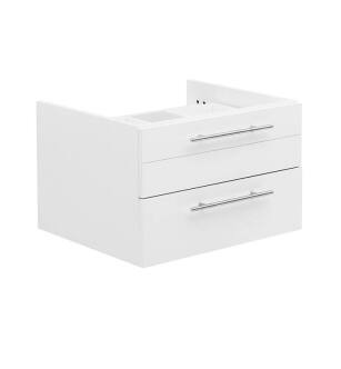 Fresca FCB6124WH-VSL Lucera 24" White Wall Hung Vessel Sink Modern Bathroom Cabinet