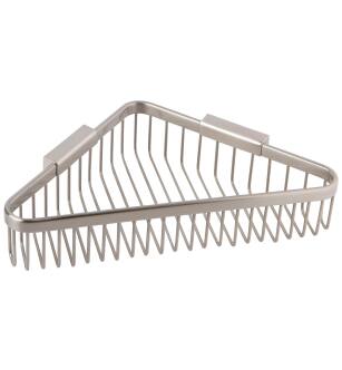 Ginger 554DG/SN Hotelier 9" Wall Mounted Brass Corner Shower Basket With Deep Basket in Satin Nickel