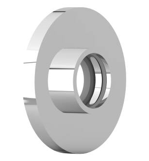 Ginger 4639B/PC Kubic Shower Rod Support Brackets in Polished Chrome