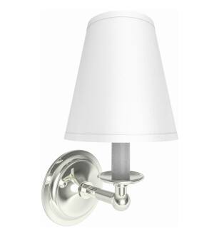 Ginger 2681/PN Single Light Wall Sconce From The London Terrace Collection in Polished Nickel