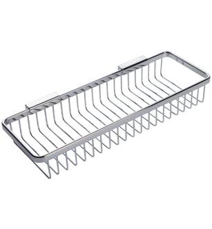 Ginger 552G/PC Hotelier 15.4" Wall Mounted Brass Shower Basket in Polished Chrome