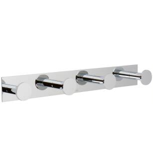 Ginger 2810Q/PC Surface Quadruple Robe Hook Rack in Polished Chrome
