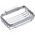 Ginger 550G/PC Hotelier Wall Mounted Brass Soap Basket in Polished Chrome