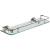 Ginger 1135T-18/PN Chelsea 18" Glass Shelf With Rail in Polished Nickel