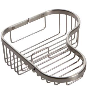Ginger 504L/SN Splashables Brass Wall Mounted Wire Corner Basket in Satin Nickel
