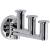 Ginger 4610T/PC Kubic Pivoting Triple Robe Hook in Polished Chrome