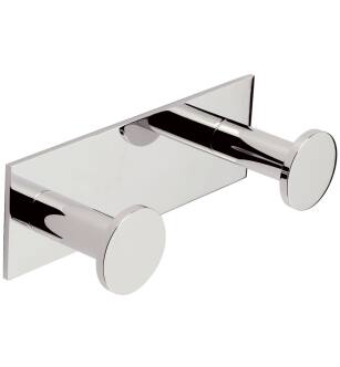Ginger 2810D/PC Surface Double Robe Hook Rack in Polished Chrome