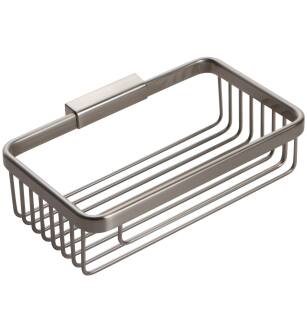 Ginger 551DG/SN Hotelier 8" W X 2.3" H Wall Mounted Brass Shower Basket For Large Bottles in Satin Nickel