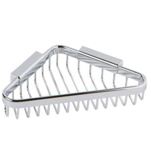 Ginger 553G/PC Hotelier 7-7/8" Wall Mounted Brass Corner Shower Basket in Polished Chrome