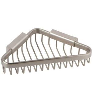 Ginger 553G/SN Hotelier 7-7/8" Wall Mounted Brass Corner Shower Basket in Satin Nickel