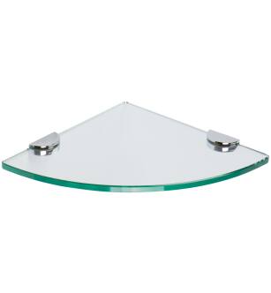 Ginger 0218CT-10-10/PC 3/8" Tempered Glass Corner Tray From The Sine Collection in Polished Chrome