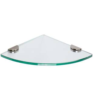 Ginger 0218CT-10-10/SN 3/8" Tempered Glass Corner Tray From The Sine Collection in Satin Nickel