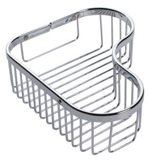 Ginger 505L/PC Splashables 9.7" Brass Wall Mounted Wire Corner Basket in Polished Chrome