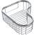 Ginger 505L/PC Splashables 9.7" Brass Wall Mounted Wire Corner Basket in Polished Chrome