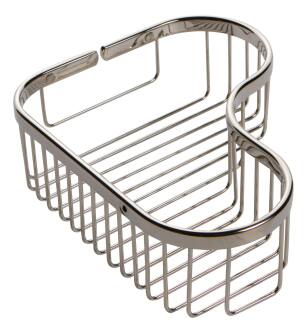 Ginger 505L/PN Splashables 9.7" Brass Wall Mounted Wire Corner Basket in Polished Nickel