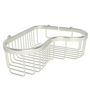 Ginger 505L/SN Splashables 9.7" Brass Wall Mounted Wire Corner Basket in Satin Nickel