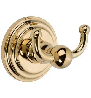 Ginger 1111/PB Chelsea Double Robe Hook in Polished Brass