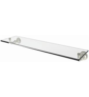 Ginger 4534T-24/SN 24" Tempered Glass Shelf From The Columnar Collection in Satin Nickel