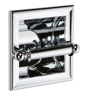 Ginger 4528/PC Single Post Recessed Toilet Paper Holder From The Columnar Collection in Polished Chrome