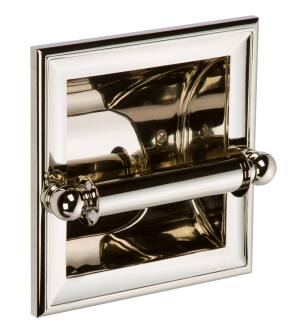 Ginger 4528/PN Single Post Recessed Toilet Paper Holder From The Columnar Collection in Polished Nickel