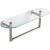 Ginger 0219T-18/SN 18" Shelf With Towel Bar-Tempered From The Sine Collection in Satin Nickel