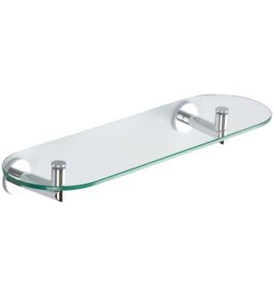 Ginger 0234T-18/PC 18" Tempered Shelf From The Sine Collection in Polished Chrome