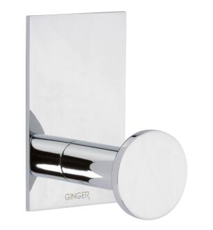 Ginger 2810/PC Surface Single Robe Hook in Polished Chrome