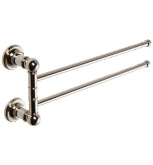 Ginger 4522S/PN 12" Pivoting Double Towel Bar From The Columnar Collection in Polished Nickel