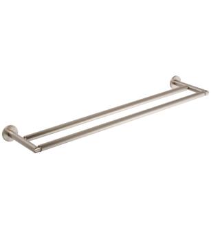 Ginger 0222-24/SN 24" Double Towel Bar From The Sine Collection in Satin Nickel
