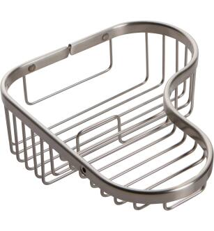 Ginger G504/SN Splashables Solid Brass Combination Corner Shower Basket in Satin Nickel