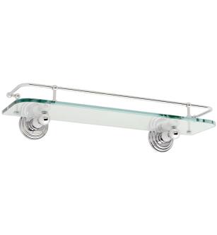 Ginger 1135T-24/PC Chelsea 24" Glass Shelf With Rail in Polished Chrome