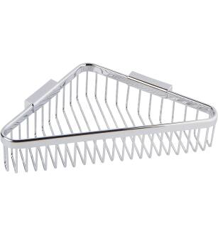 Ginger 553DG/PC Hotelier 6" Wall Mounted Brass Corner Shower Basket With Deep Basket in Polished Chrome