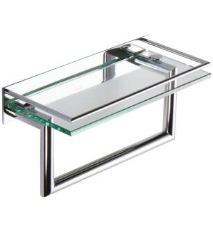 Ginger 2819RT-12/PC Surface 12" Towel Bar With Shelf in Polished Chrome