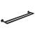 Ginger 4622-24/MB Kubic 24" Double Towel Bar With Plain Rosette in Matte Black
