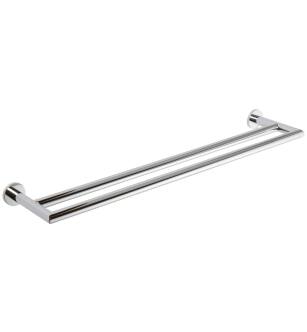 Ginger 4622-24/PC Kubic 24" Double Towel Bar With Plain Rosette in Polished Chrome