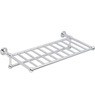 Ginger 4543-24/PC 24" Hotel Shelf With Bar From The Columnar Collection in Polished Chrome