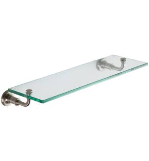 Ginger 4534T-18/SN 18" Tempered Glass Shelf From The Columnar Collection in Satin Nickel