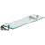 Ginger 4534T-18/SN 18" Tempered Glass Shelf From The Columnar Collection in Satin Nickel