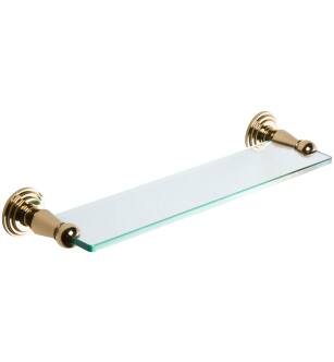 Ginger 1118T-18/PB Chelsea 18" Glass Shelf in Polished Brass
