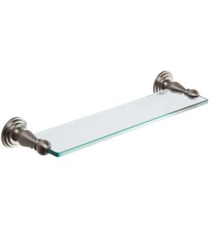Ginger 1118T-18/SN Chelsea 18" Glass Shelf in Satin Nickel