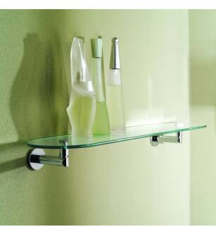 Ginger 0234-18TSCL 1/4" X 18" Tempered Replacement Glass Shelf From The Sine Collection