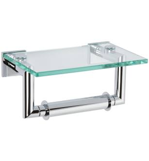 Ginger 5327/PC Dyad Wall Mounted Tissue Holder With Glass Cover in Polished Chrome