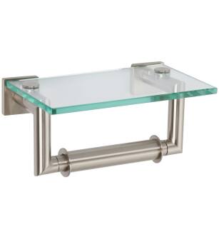 Ginger 5327/SN Dyad Wall Mounted Tissue Holder With Glass Cover in Satin Nickel