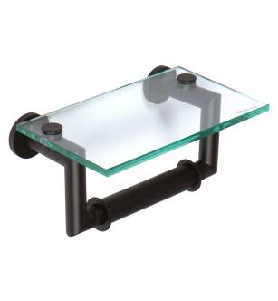 Ginger 4627/MB Kubic Double Post Tissue Paper Holder With Clear Cover in Matte Black