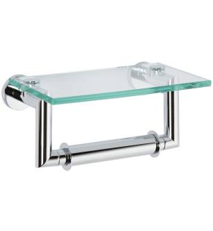 Ginger 4627/PC Kubic Double Post Tissue Paper Holder With Clear Cover in Polished Chrome