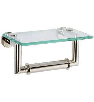 Ginger 4627/PN Kubic Double Post Tissue Paper Holder With Clear Cover in Polished Nickel