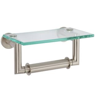 Ginger 4627/SN Kubic Double Post Tissue Paper Holder With Clear Cover in Satin Nickel