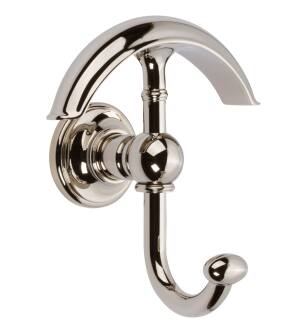 Ginger 4511/PN Columnar Double Robe Hook in Polished Nickel