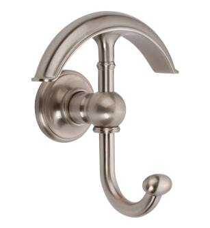 Ginger 4511/SN Columnar Double Robe Hook in Satin Nickel