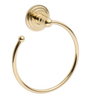 Ginger 1121/PB Chelsea 7" Wall Mounted Towel Ring in Polished Brass